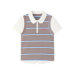 Striped Academic Polo Blouse