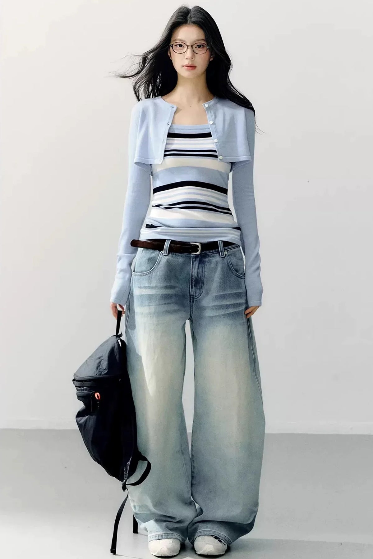 Striped Camisole Blouse Set-Up