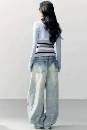 Striped Camisole Blouse Set-Up