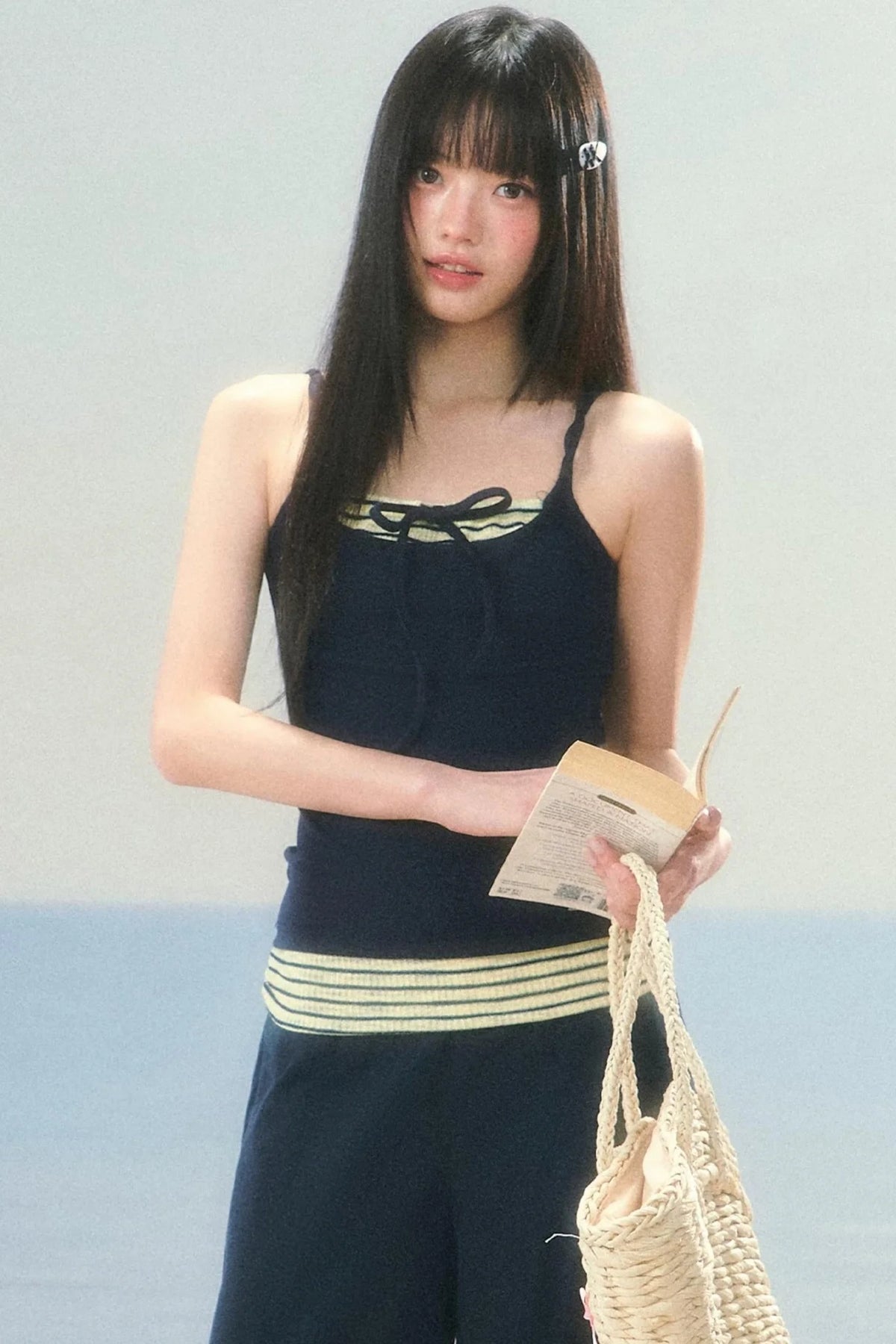 Striped Color-Blocked Camisole Top Set-Up