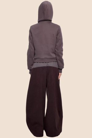 Striped Deconstructed Hooded Top