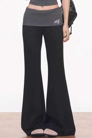 Striped Flared Pants Jacket Set-Up