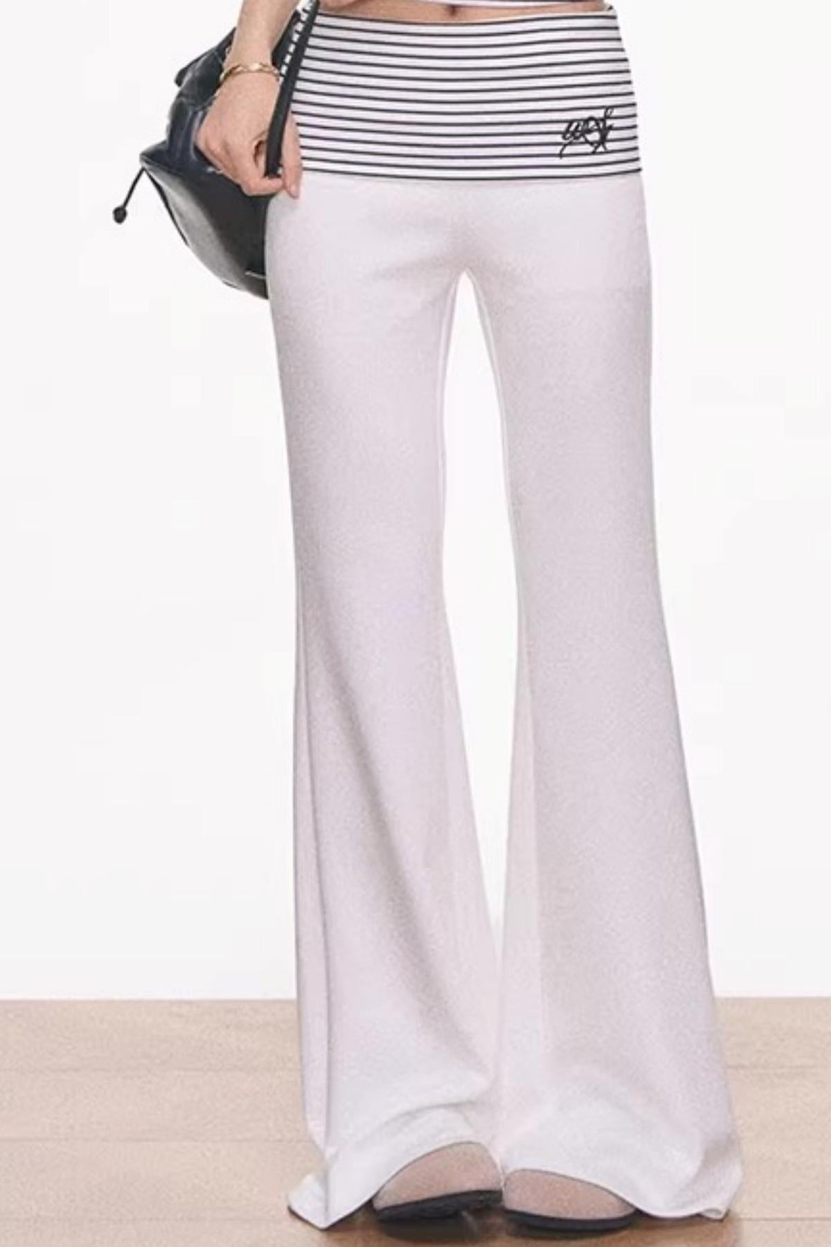 Striped Flared Pants Jacket Set-Up