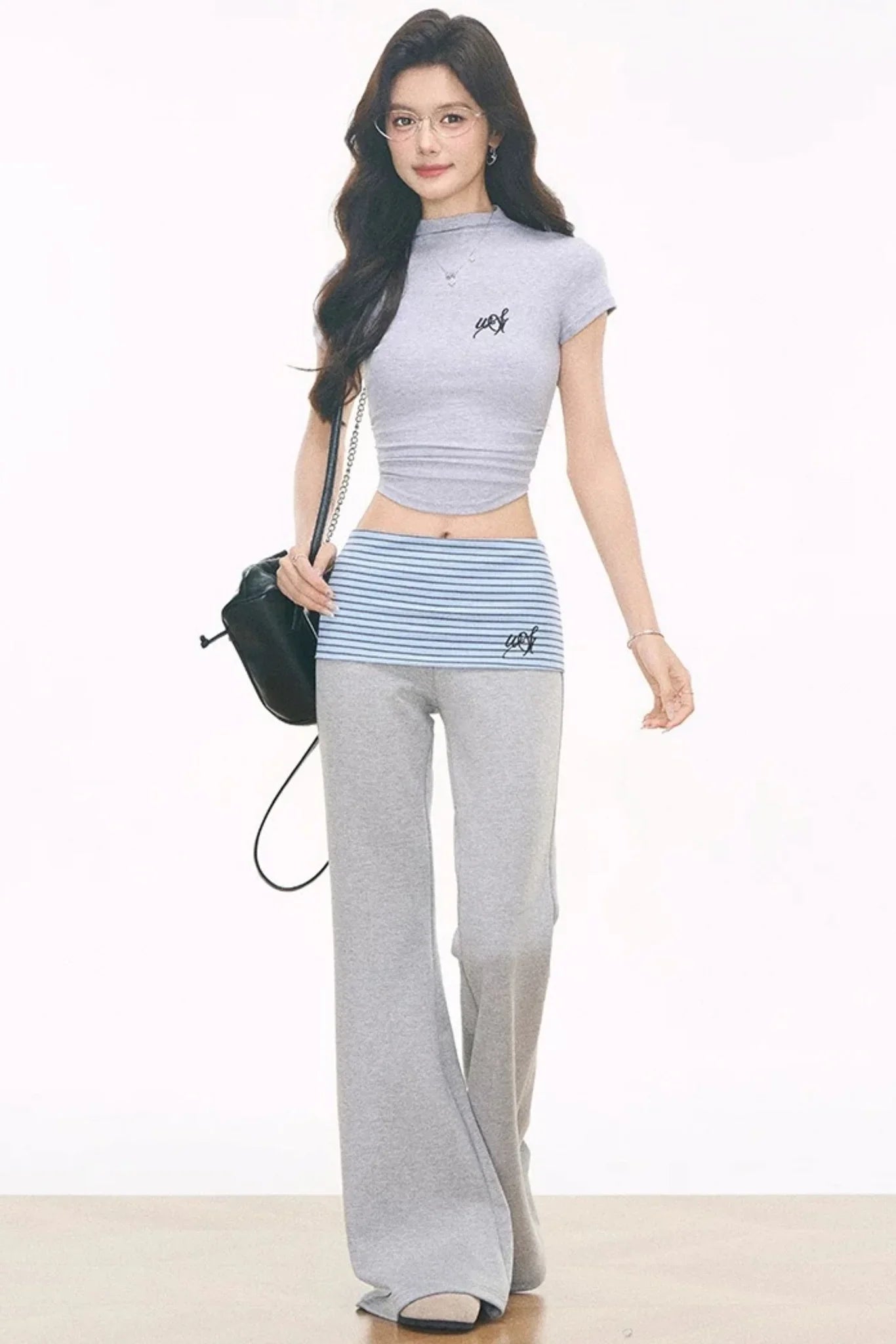 Striped Flared Pants Set-Up