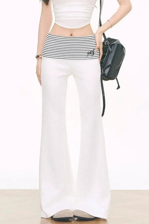 Striped Flared Pants Set-Up