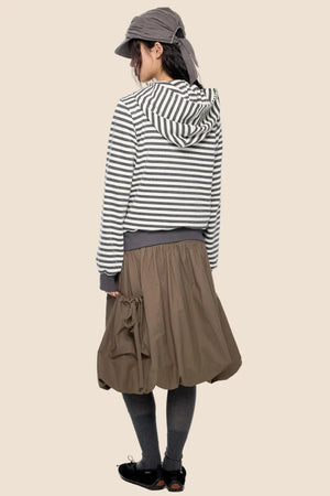 Striped Hooded Cardigan Jacket