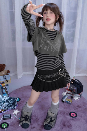 Striped Hooded Set