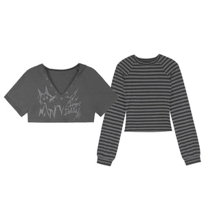Striped Hooded Set