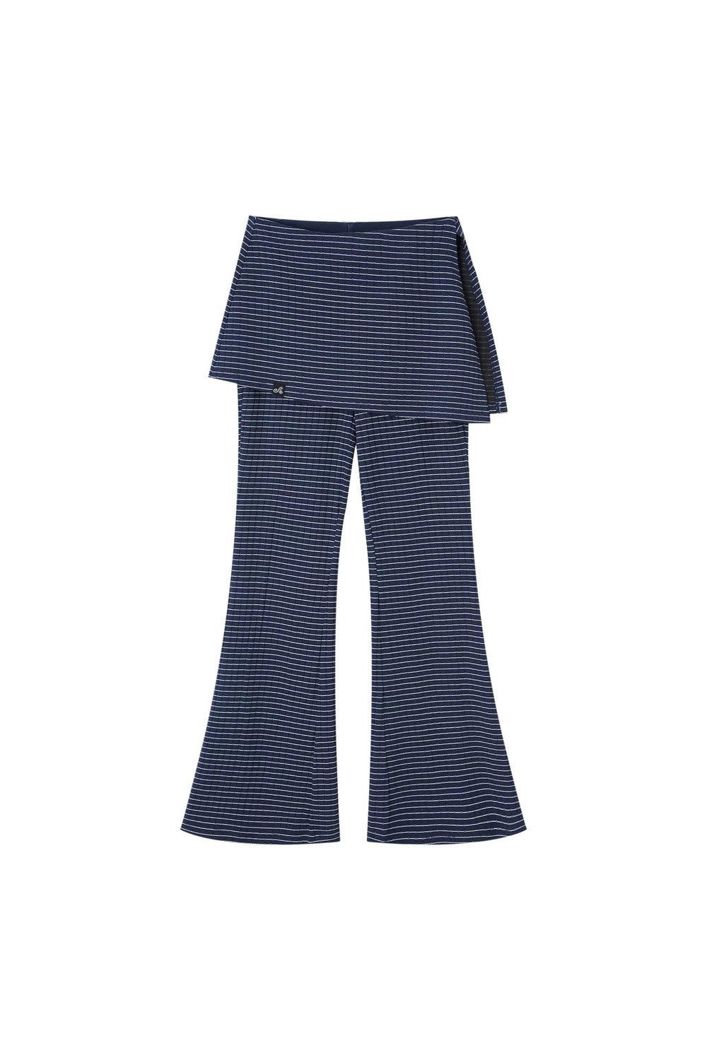 Striped Knit Micro-Flare Pants Set-Up