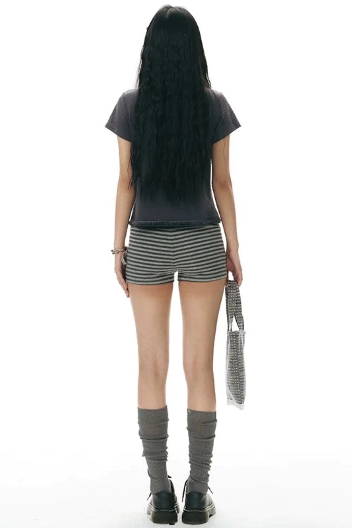 Striped Knit Safety Shorts