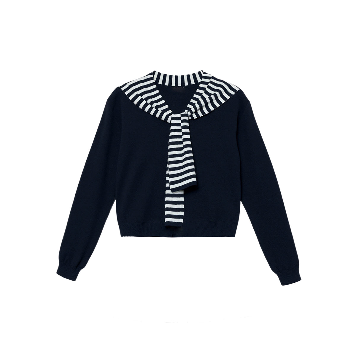 Striped Knitted Shawl Top