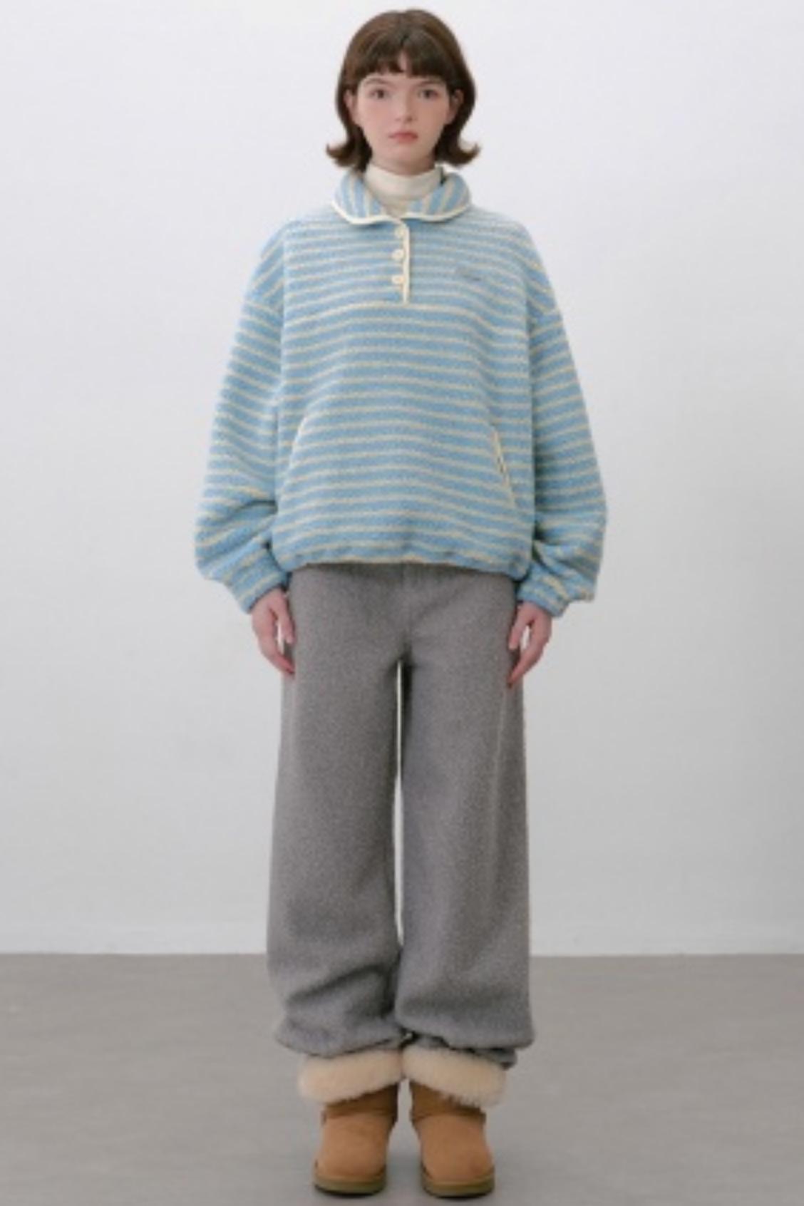 Striped Lambswool Sweater Top
