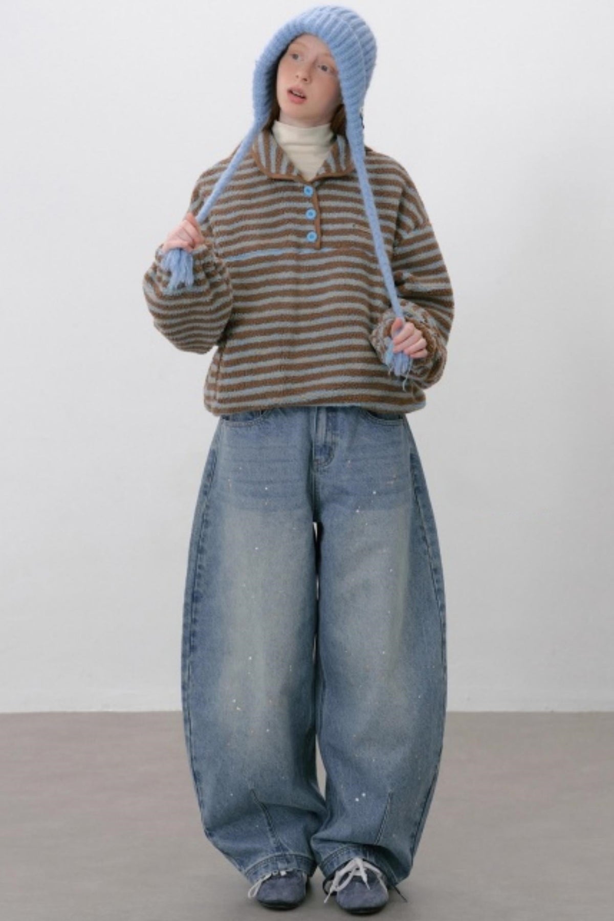 Striped Lambswool Sweater Top