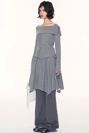 Striped Long Sleeve Top Set-Up