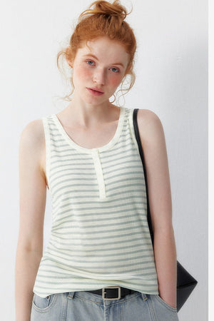 Striped Lyocell Tank Top