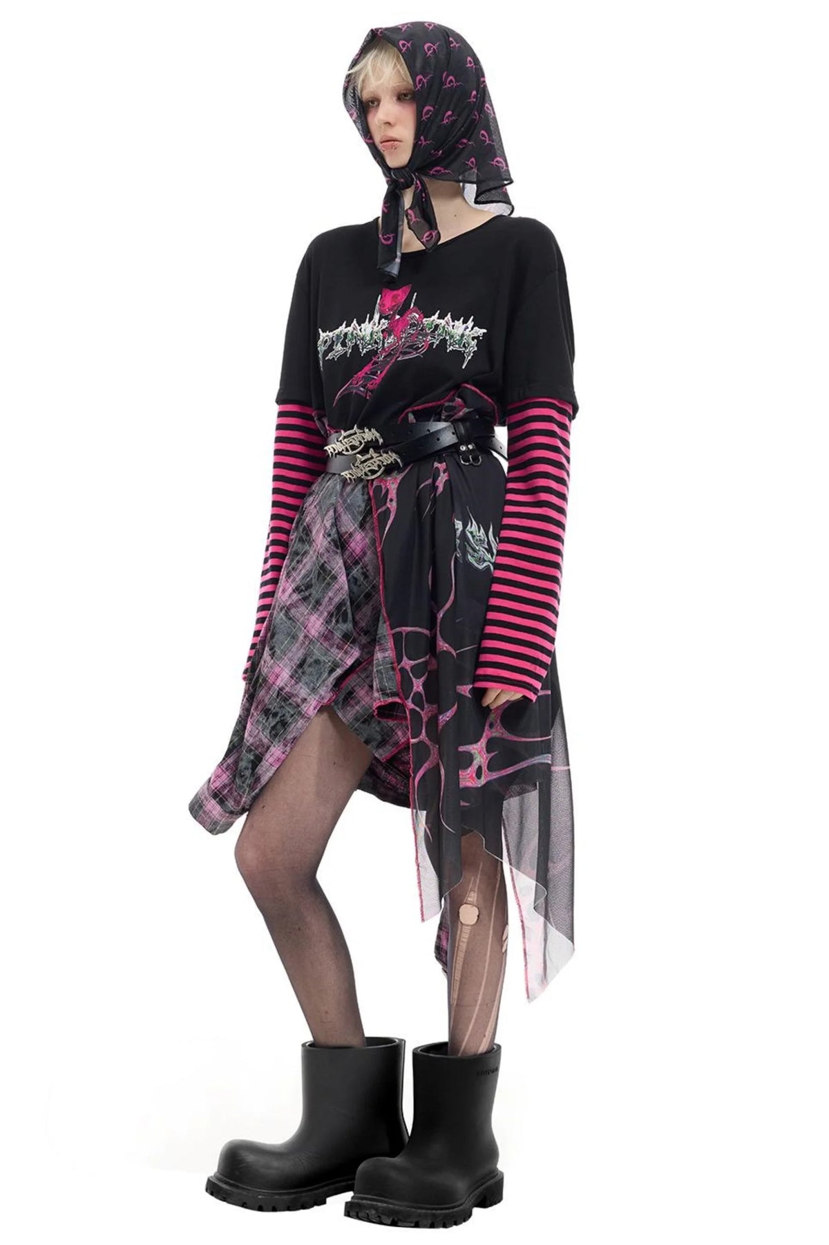 Striped Mesh Hottie Dress