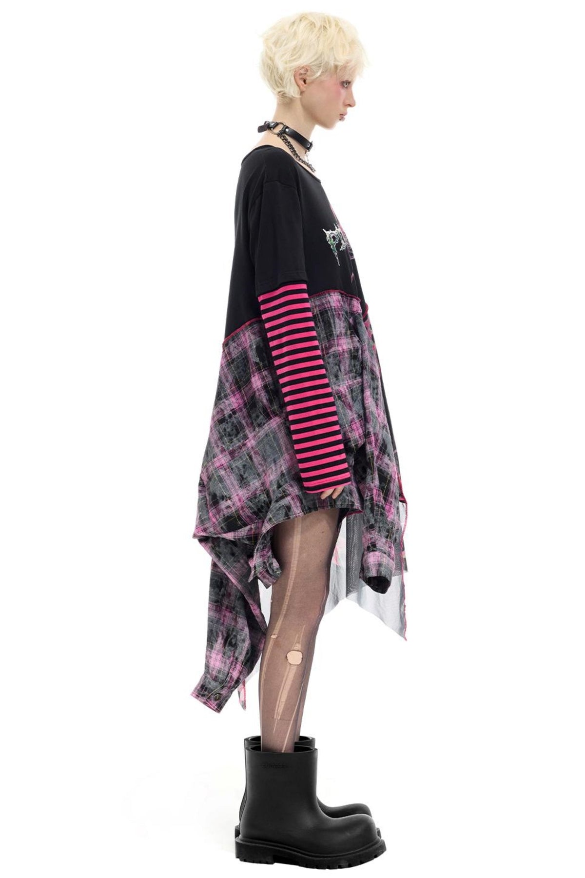 Striped Mesh Hottie Dress