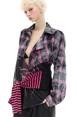 Striped Mesh Hottie Dress