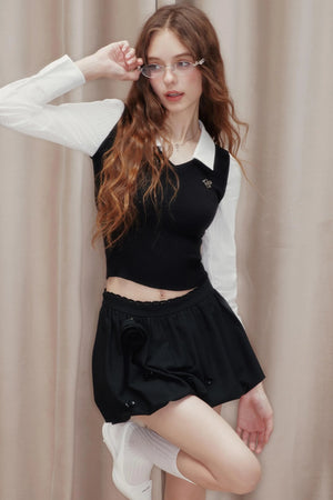 Striped Panelled Shirt & Skirt Set-Up