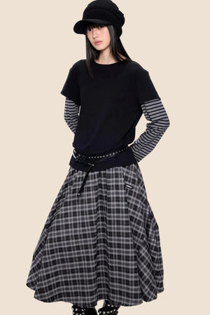Striped Patchwork Retro Top