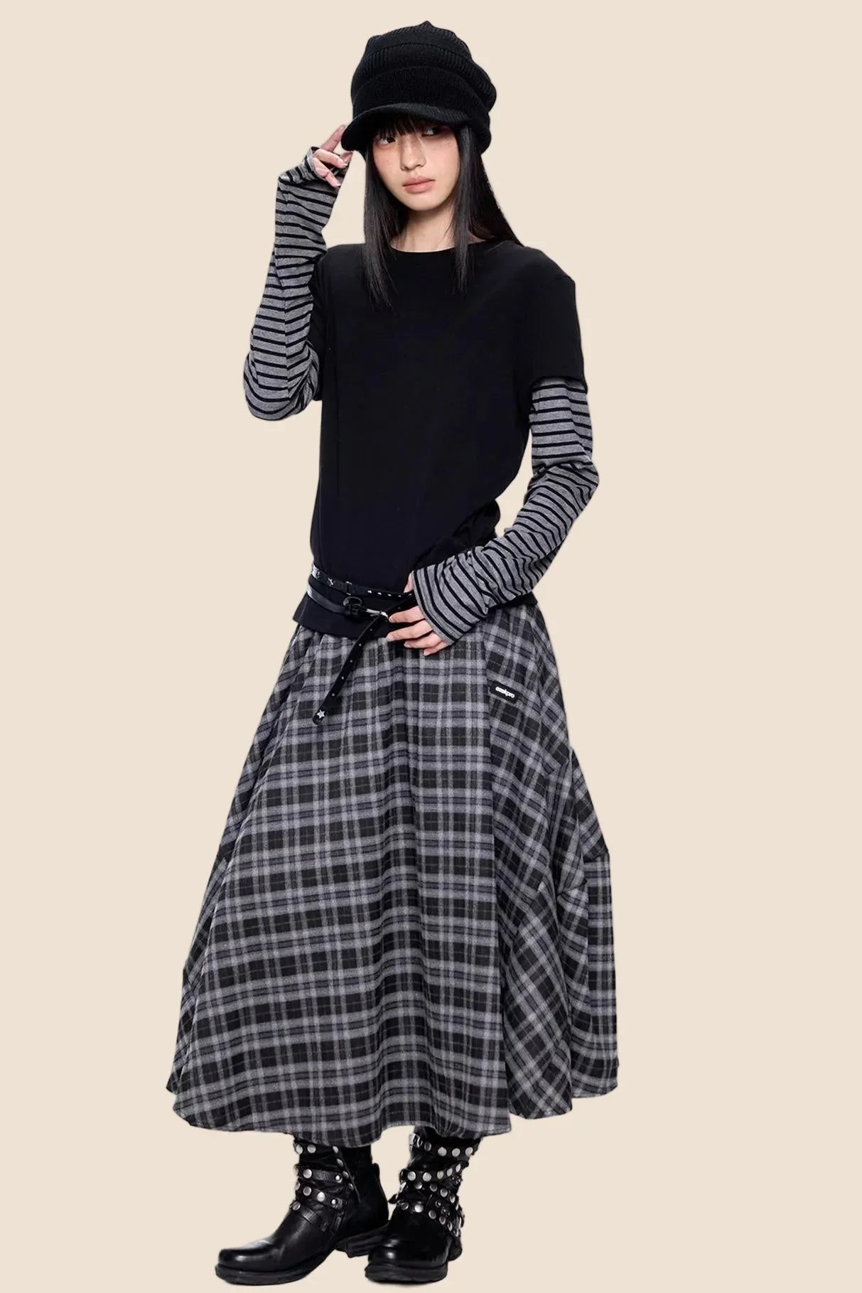 Striped Patchwork Retro Top