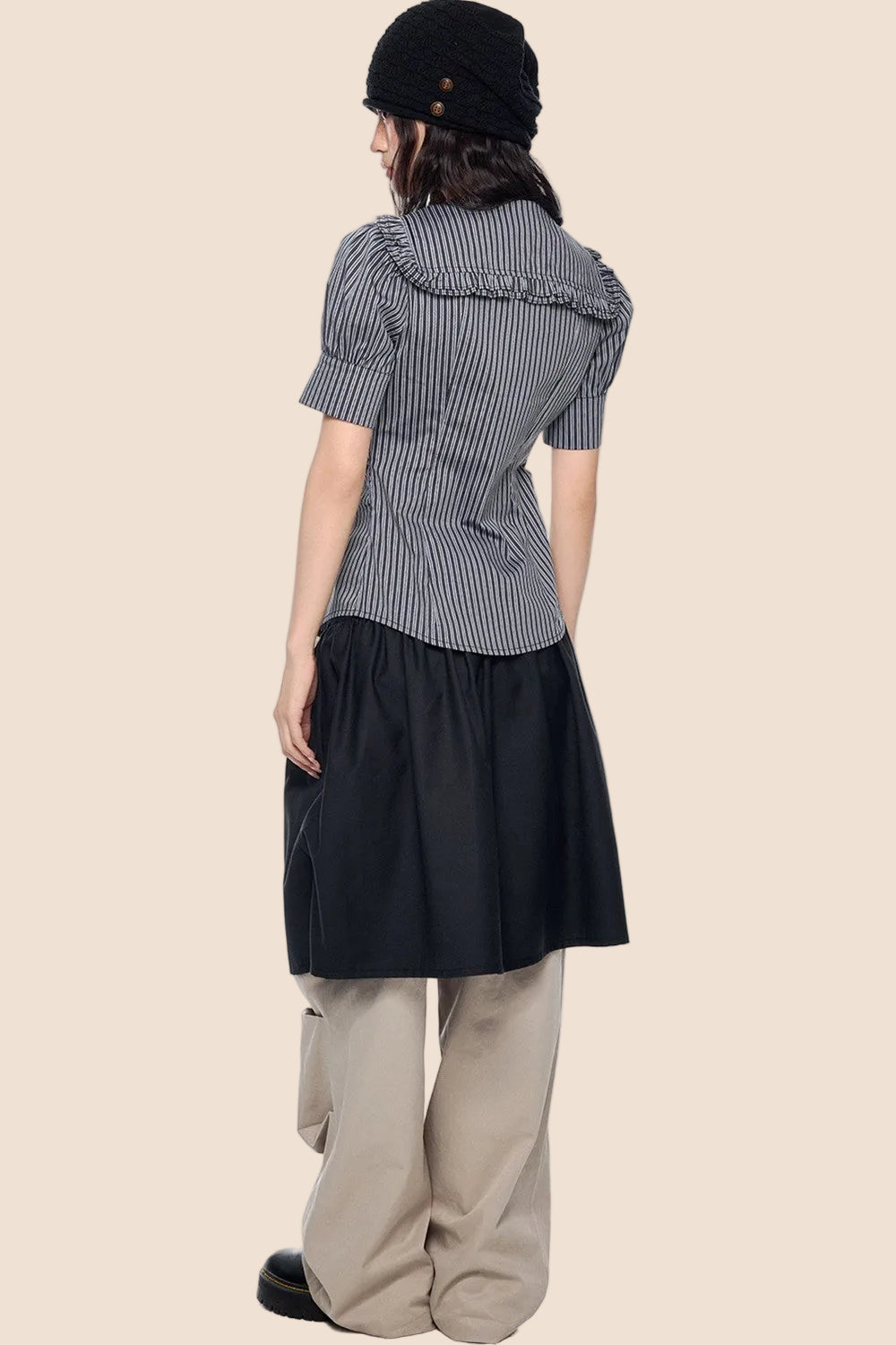 Striped Puff Sleeve Shirt