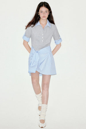Striped Shirt Dress