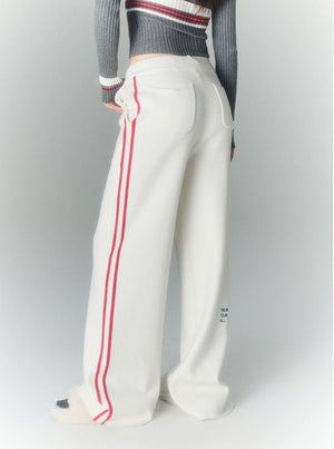 Striped Thickened Knitted Casual Pants