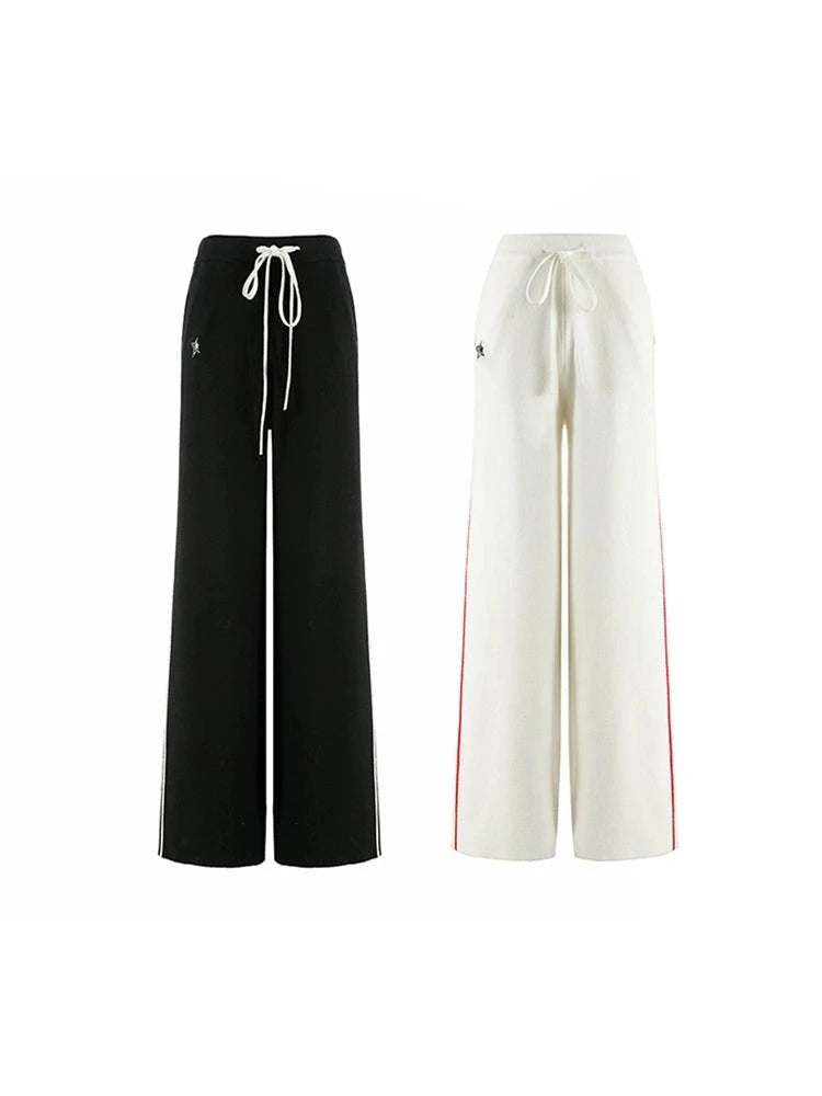 Striped Thickened Knitted Casual Pants