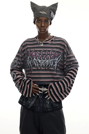 Striped Two Piece T-Shirt Set