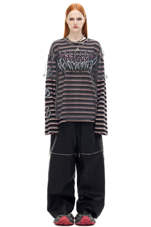 Striped Two Piece T-Shirt Set