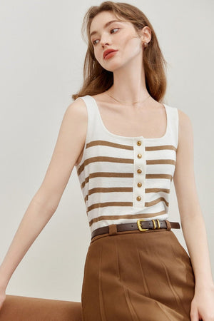 Striped Wool Cardigan Set
