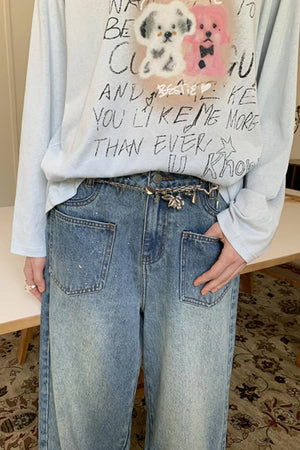 Structured Silver Summer Jeans