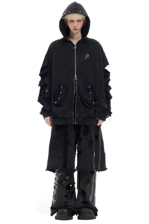 Studded Hole Hoodie