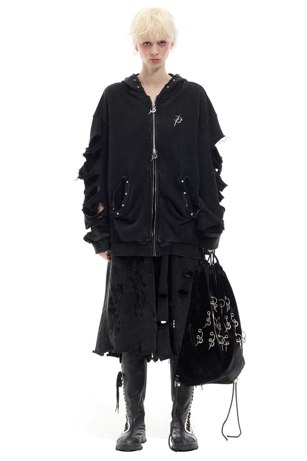 Studded Hole Hoodie