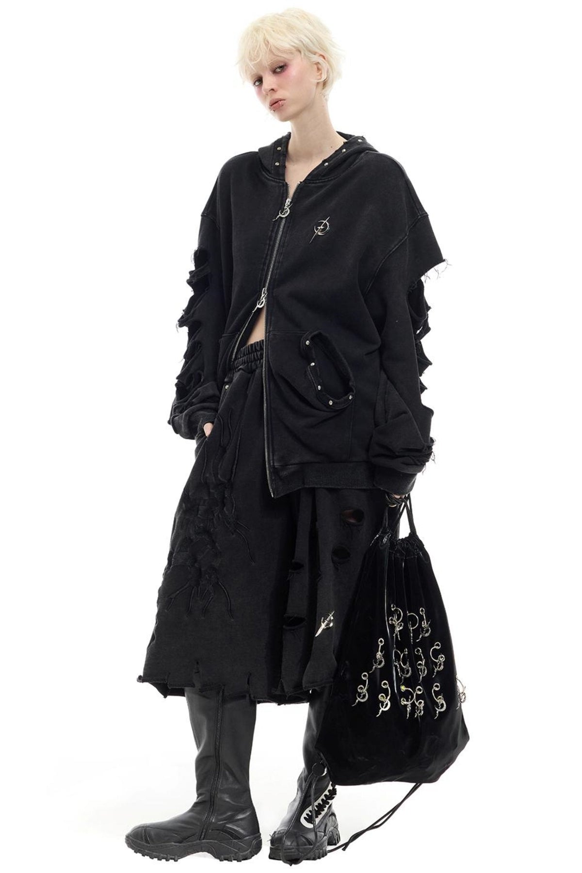 Studded Hole Hoodie