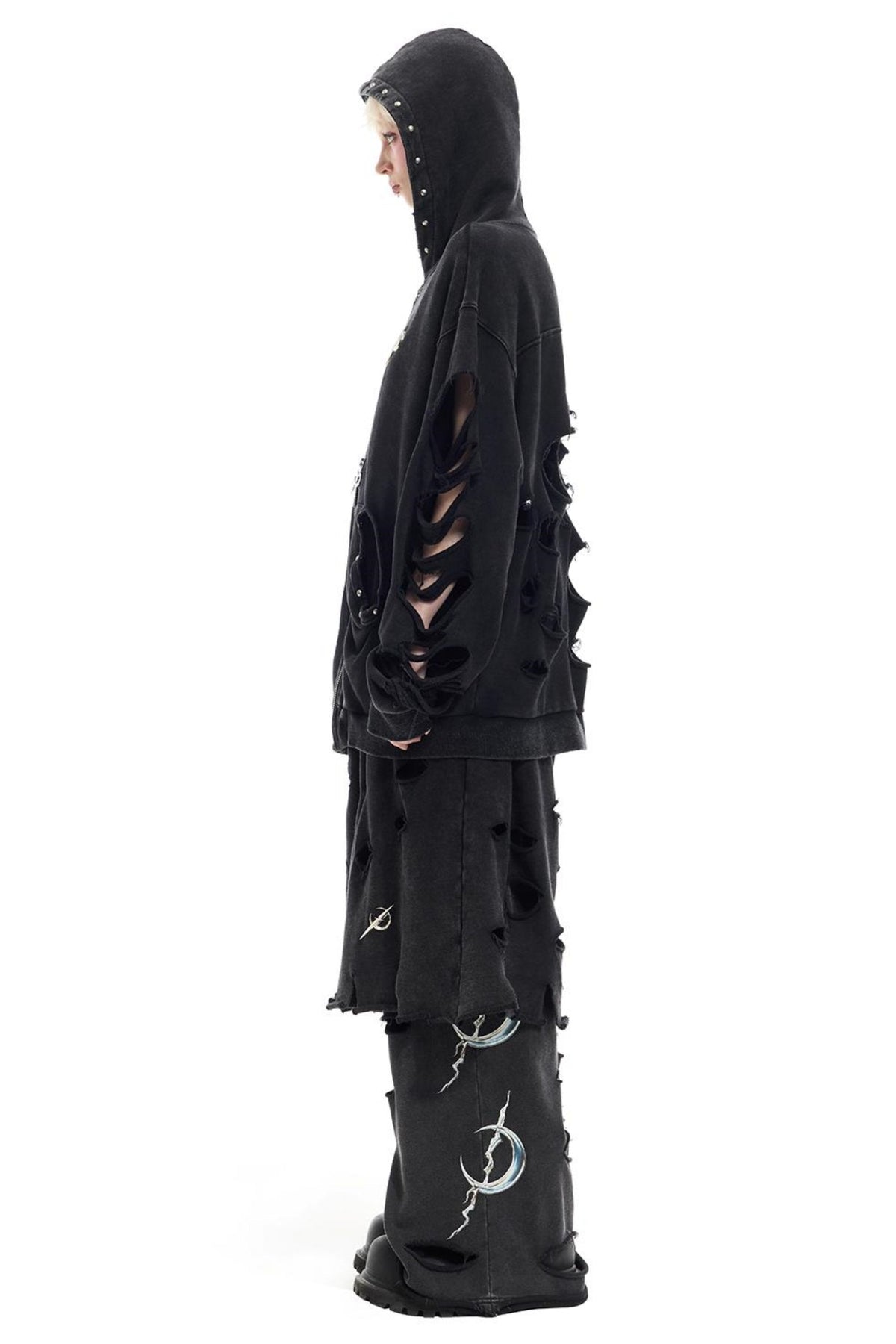 Studded Hole Hoodie