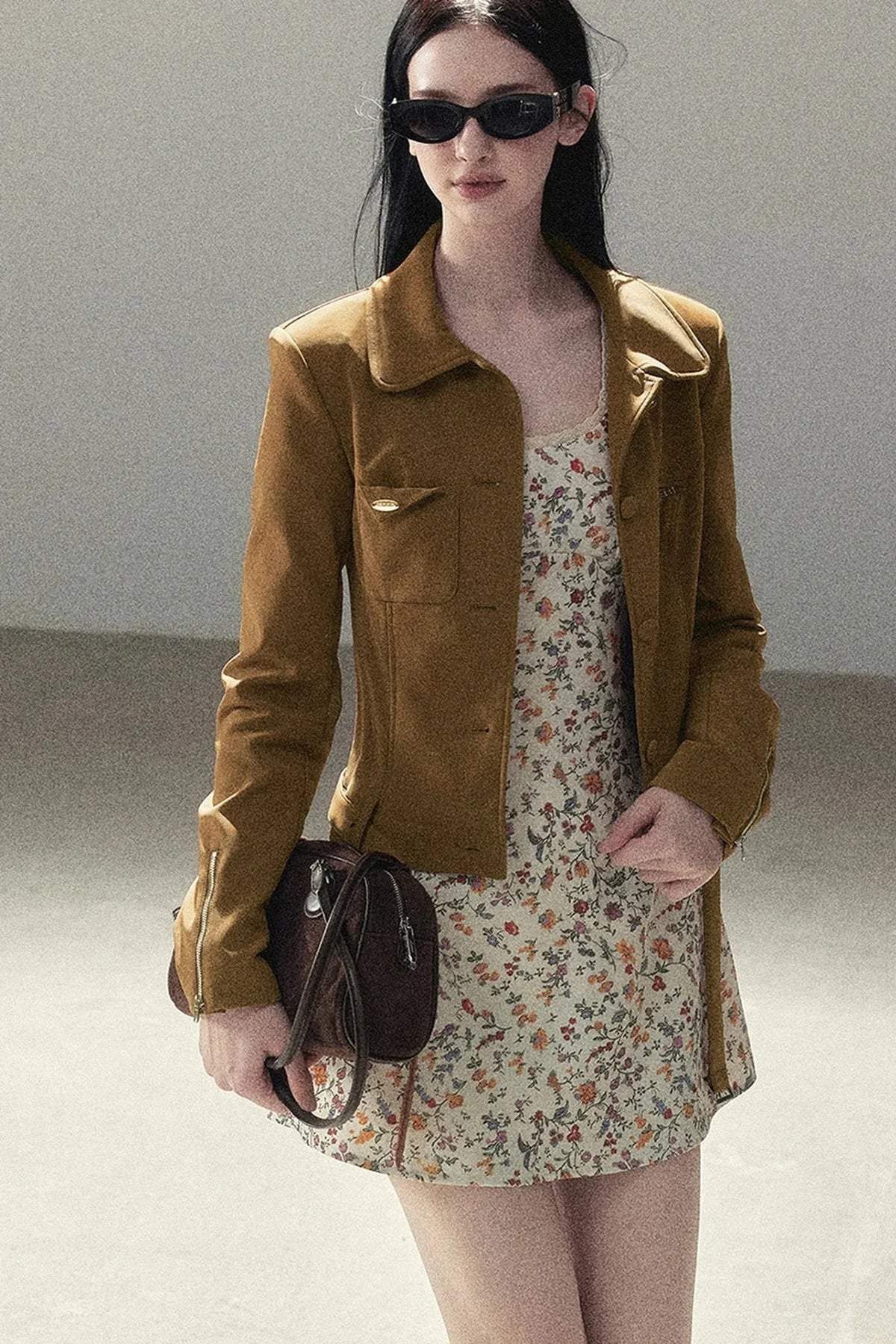 Style PU Suede Short Jacket