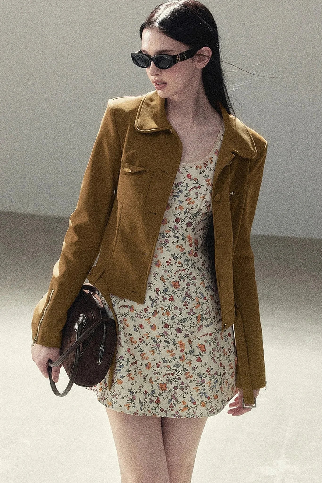 Style PU Suede Short Jacket