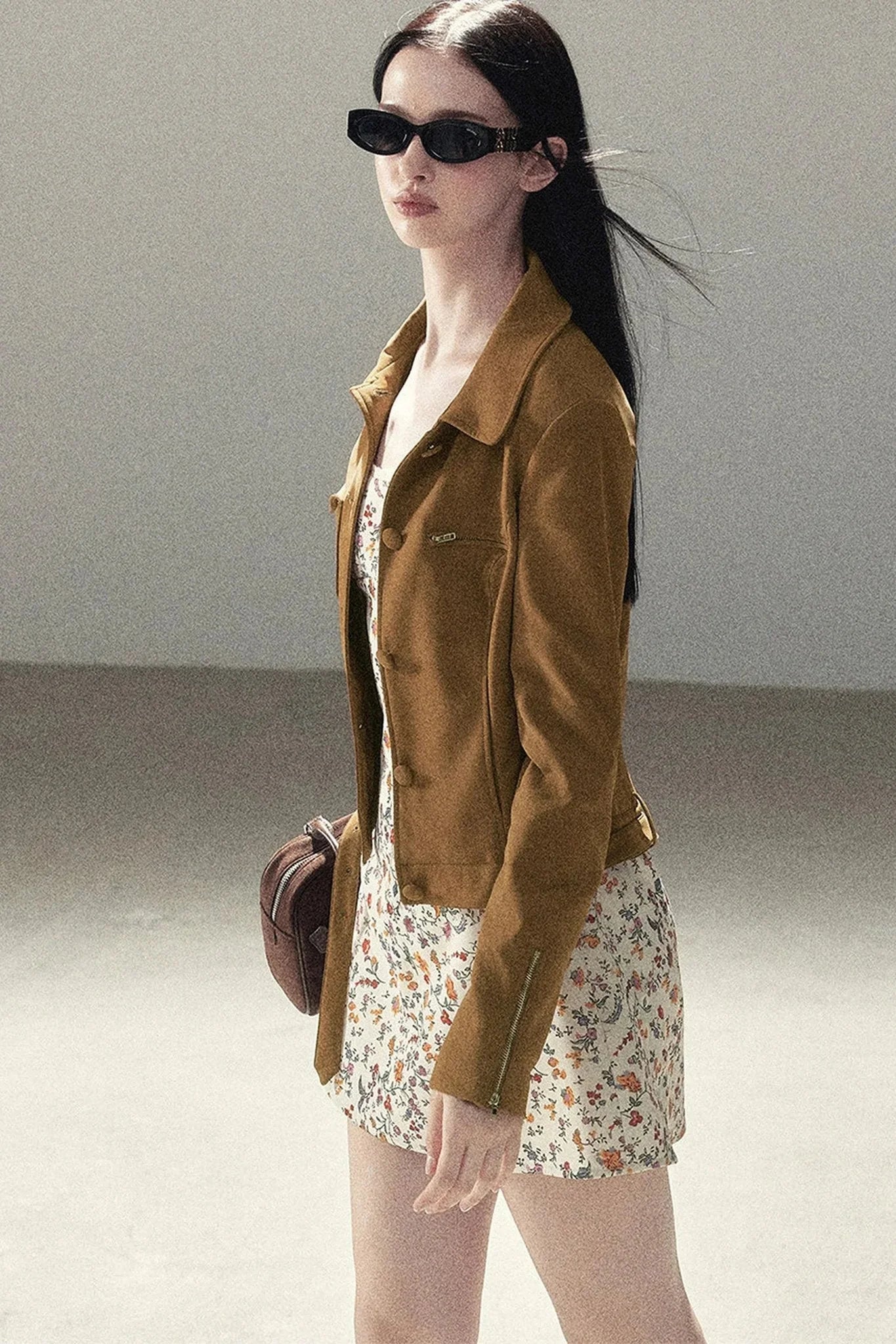 Style PU Suede Short Jacket