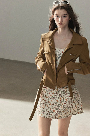 Style PU Suede Short Jacket