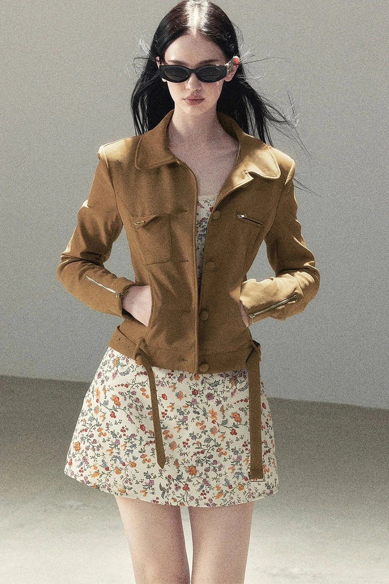 Style PU Suede Short Jacket