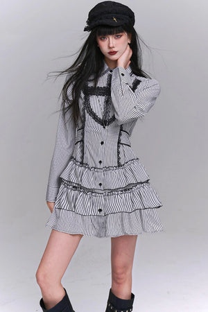Subculture Stripe Shirt Dress