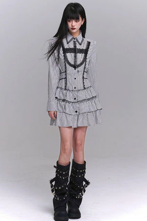 Subculture Stripe Shirt Dress