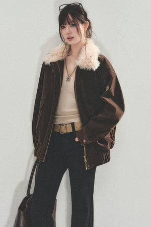 Suede Vintage Biker Jacket