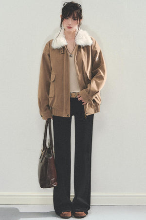 Suede Vintage Biker Jacket