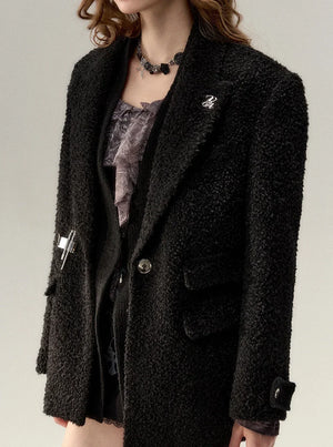 Suit collar wool coat