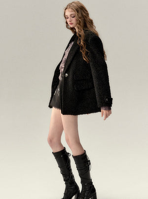 Suit collar wool coat