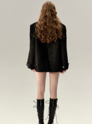 Suit collar wool coat