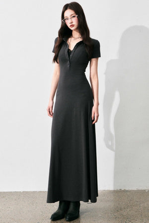 Summer A-Line Polo Dress